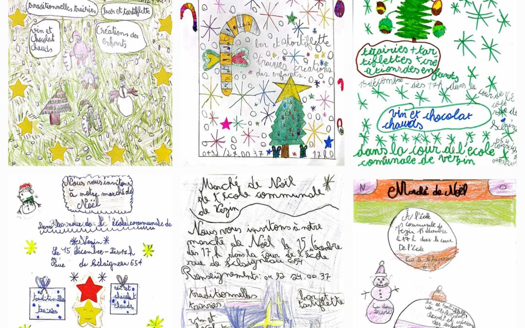 Affiches pour le marché de Noël
